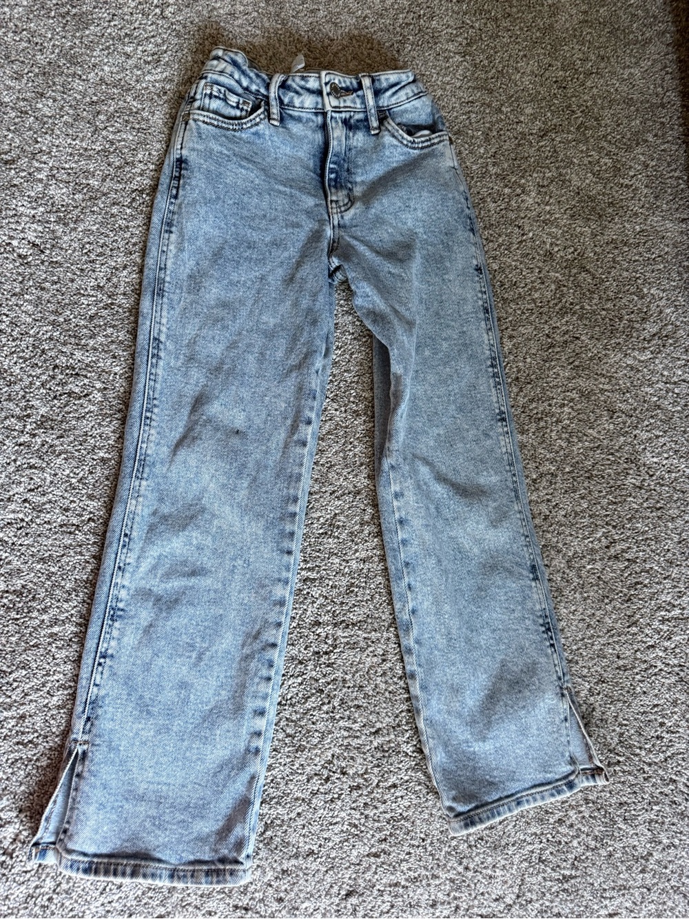 Light Blue Wide-Leg High-Rise Jeans